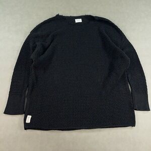 EUC $289 Mikuta Black Long Knitted Sweater XS/S Shirt Chunky 100% Cotton